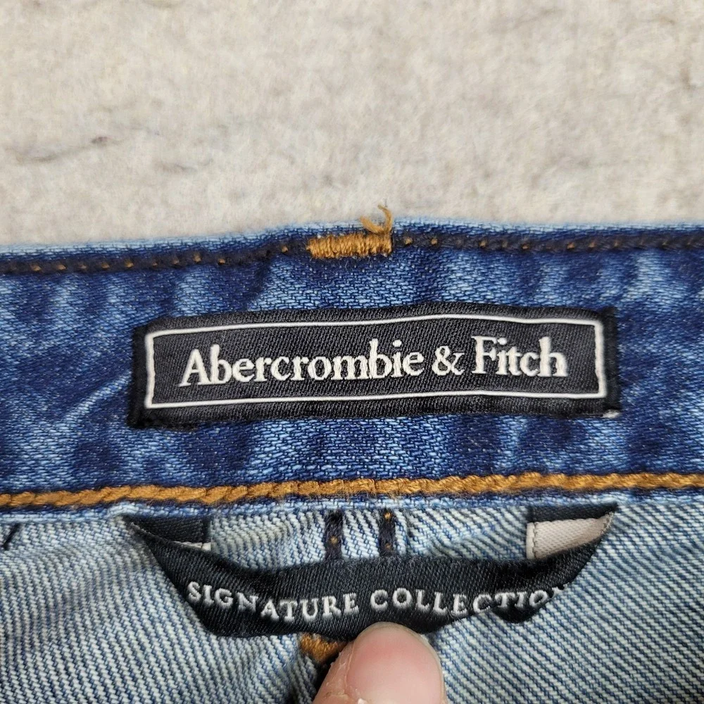 Abercrombie Fitch Jeans Womens 28 Ankle‎ Straight Signature Collection Dark Wash